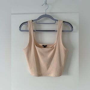 Express Cream Crop Top